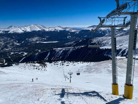 Emperial expess chair lift panoramic view at Breckenridge, CO