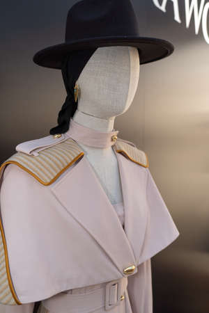 MILAN, ITALY - FEBRUARY 23: Mannequins at the SARAWONG fashion presentation  during the Milan Fashion Week Fall/Winter 2022/2023 on February 23, 2022 in Milan, Italy.のeditorial素材