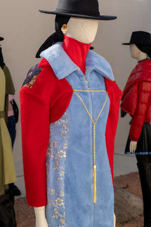 MILAN, ITALY - FEBRUARY 23: Mannequins at the SARAWONG fashion presentation  during the Milan Fashion Week Fall/Winter 2022/2023 on February 23, 2022 in Milan, Italy.のeditorial素材