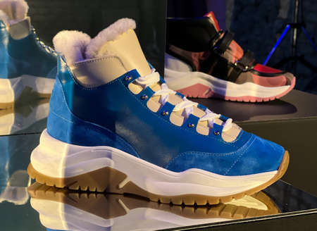 MILAN, ITALY - FEBRUARY 23: Arthur Arbesser and Baldinini fashion presentation during the Milan Fashion Week Fall/Winter 2022/2023 on February 23, 2022 in Milan, Italy.のeditorial素材