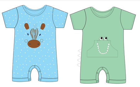 Baby clothes. Vector illustration. Isolated on a white background.のイラスト素材