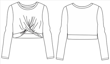 Vector illustration of a long-sleeved sweater on a white backgroundのイラスト素材