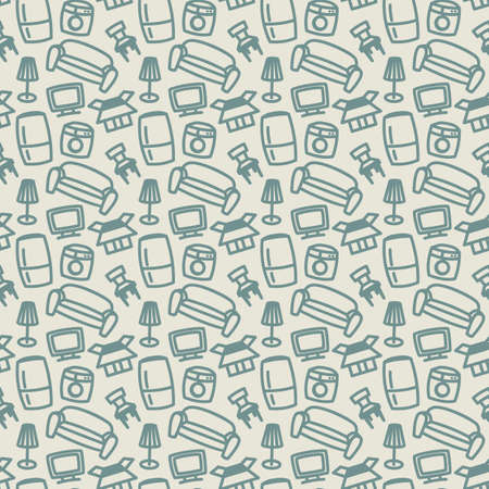 Illustration of flat moving. Vector, seamless patternのイラスト素材