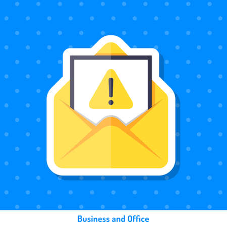 Bright flat icon, sticker. Business and office flat sticker. Icon or sticker on blue background. Icon, sign, symbol, sticker for web design on the topic of office. Bright icon, sticker.のイラスト素材