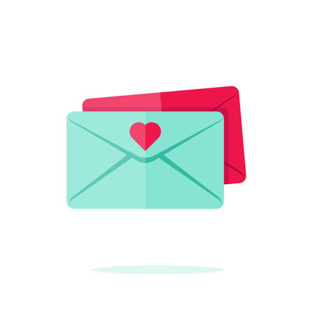 Happy Valentine day icon in flat minimalistic styleのイラスト素材