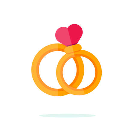 Happy Valentine day icon in flat minimalistic styleのイラスト素材