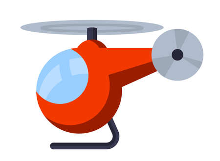 Illustration of Flat icon. Icon of copter. A graphic element on the subject of news. Icon or sign isolated on white background. Illustration of copter on flat style.のイラスト素材