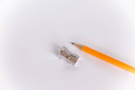 close up of a sharpener on white background with clipping pathの写真素材