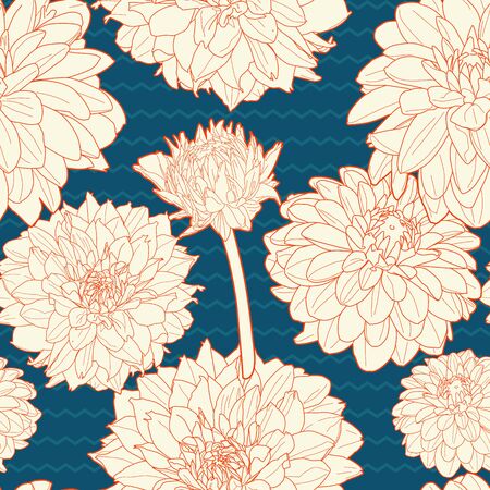Amazing seamless texture with flowers.のイラスト素材