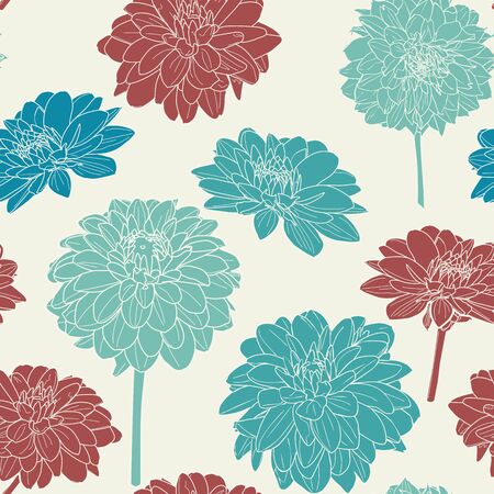 Amazing seamless texture with flowers.のイラスト素材