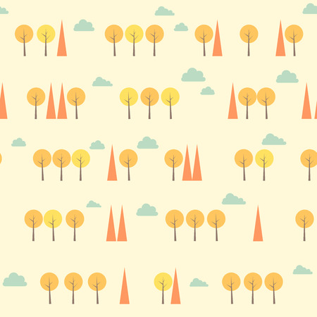 Amazing seamless vintage pretty town texture.のイラスト素材