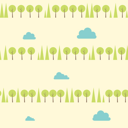 Amazing seamless vintage pretty town texture.のイラスト素材