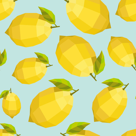 Amazing vintage fruit polygon seamless texture.