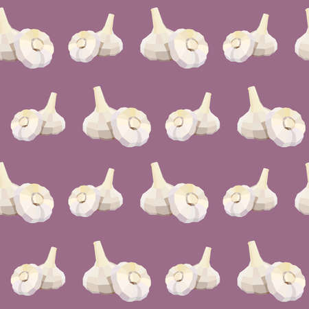 Amazing vintage vegetable polygon seamless texture.のイラスト素材