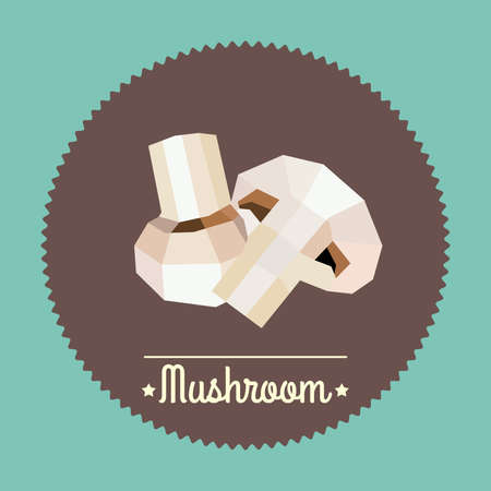 Amazing vintage blue mushroom illustration.のイラスト素材