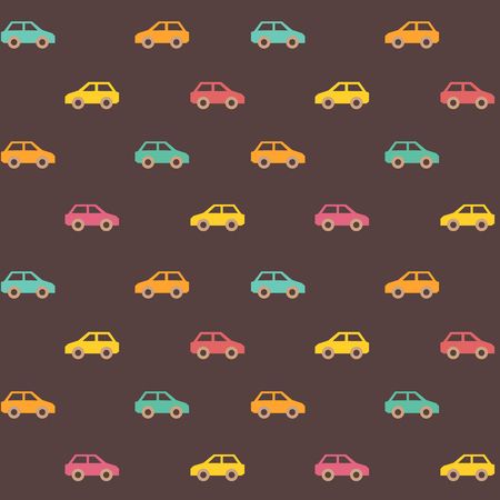 Amazing seamless vintage car pattern.のイラスト素材