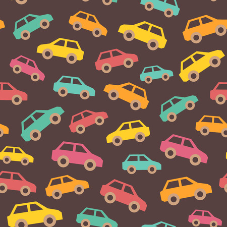 Amazing seamless vintage car pattern.のイラスト素材