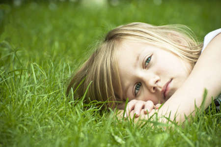 Girl outdoorsの写真素材