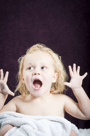 Surprised babyの写真素材