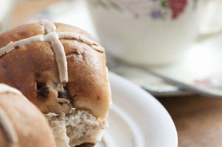 Hot cross bun and a cup of tea