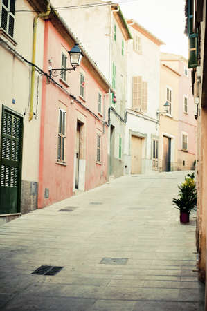 Cobbled street in spainの写真素材