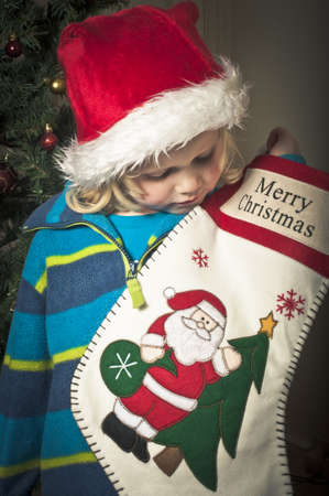 Hanging the Christmas stocking