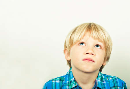 Child looking upの写真素材