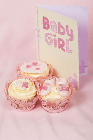 Cupcakes for a baby showerの写真素材