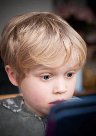 Small child shocked by the internet