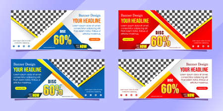modern abstract banner design template promotionのイラスト素材