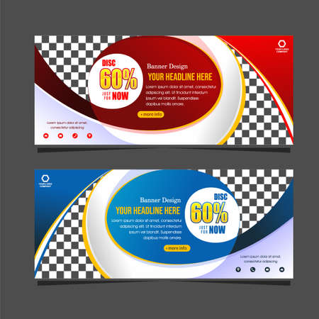modern abstract banner design template promotionのイラスト素材