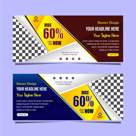 modern abstract banner design template promotionのイラスト素材