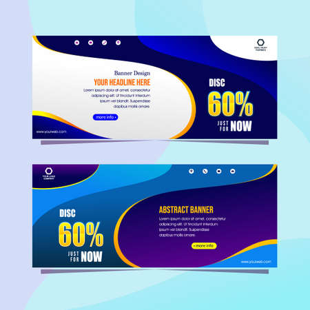 modern abstract banner design template promotionのイラスト素材