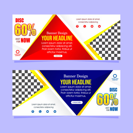 modern abstract banner design template promotionのイラスト素材