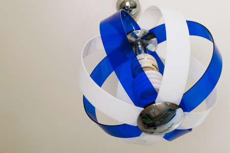 Blue and white chandelierの写真素材
