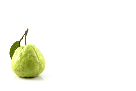 guava with the complete one on white backgroundの写真素材