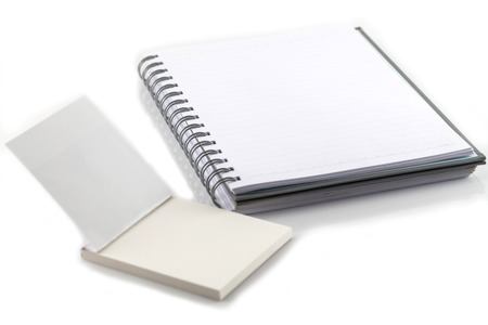 empty notebook isolate on white backgroundの写真素材