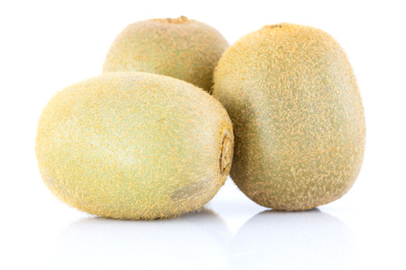 kiwi fruit isolate on white backgroundの写真素材