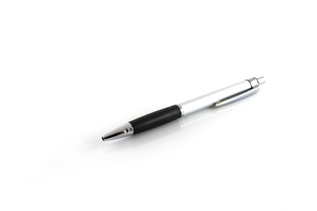 ballpoint pen on white backgroundの写真素材