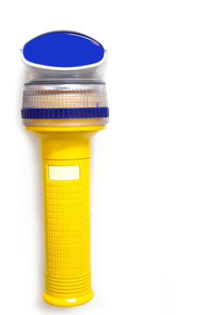 emergency torch isolate on the wallの写真素材