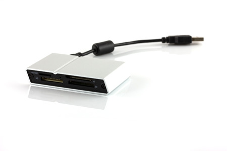 Card readers isolate on white backgroundの写真素材