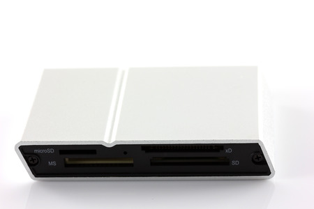 Card readers isolate on white backgroundの写真素材