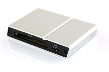 Card readers isolate on white backgroundの写真素材