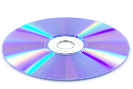 DVD disk isolate on white backgroundの写真素材