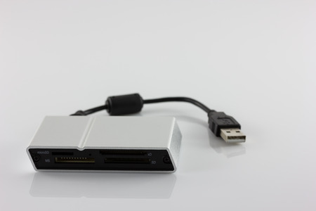 Card readers isolate on white backgroundの写真素材