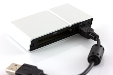 Card readers isolate on white backgroundの写真素材