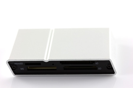 Card readers isolate on white backgroundの写真素材