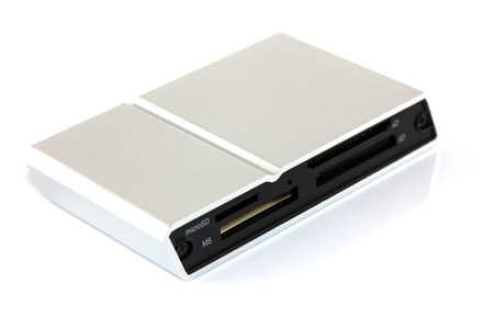 Card readers isolate on white backgroundの写真素材