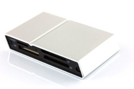 Card readers isolate on white backgroundの写真素材