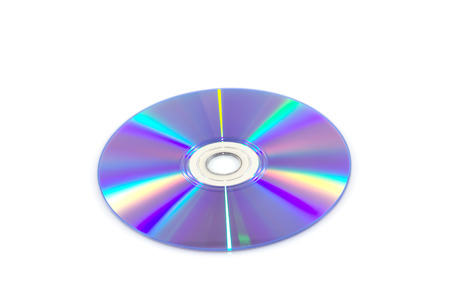DVD disk isolate on white backgroundの写真素材